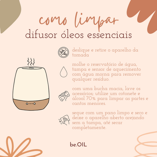 COMO LIMPAR UM DIFUSOR DE ÓLEOS ESSENCIAIS