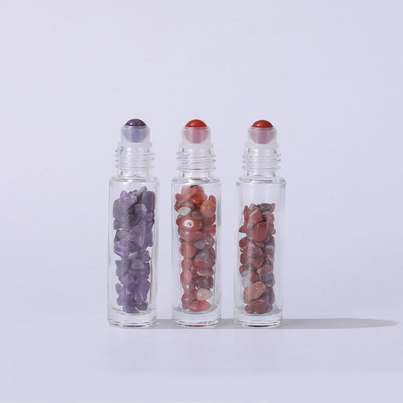 frasco ROLL-ON | tampa bambu + pedra natural