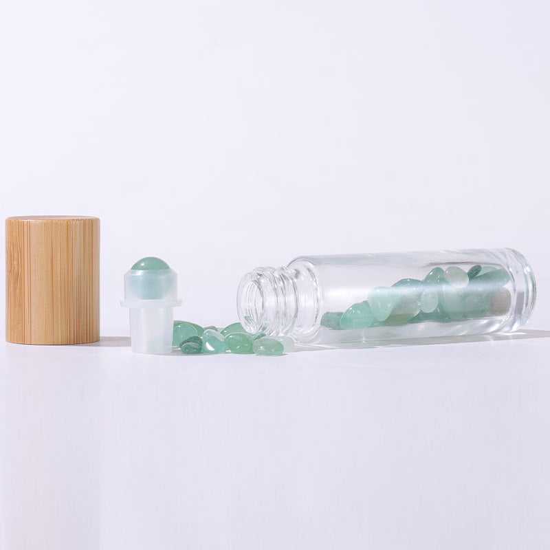 frasco ROLL-ON | tampa bambu + pedra natural