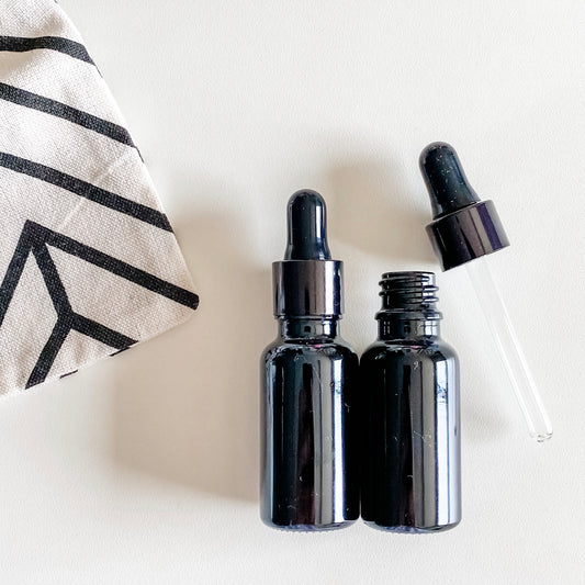 frasco CONTA-GOTAS | vidro black R.18 (KIT com 2)